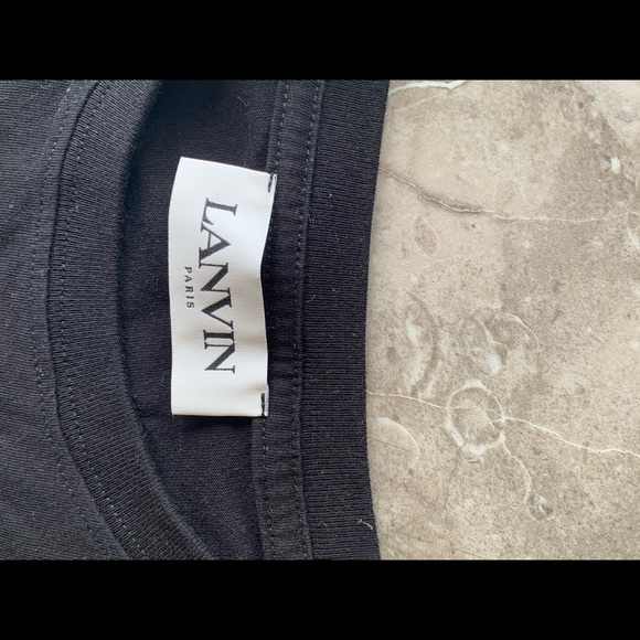 Gallery Dept. X Lanvin first collaboration black logo tee - Picture 2 of 5